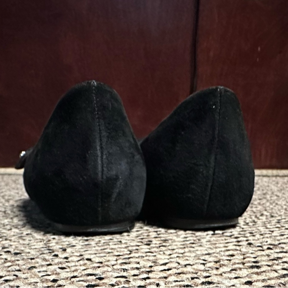 Tabitha Simmons black suede flats